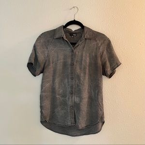 [WILFRED FREE] • GREY ACID WASH • BUTTON UP TOP